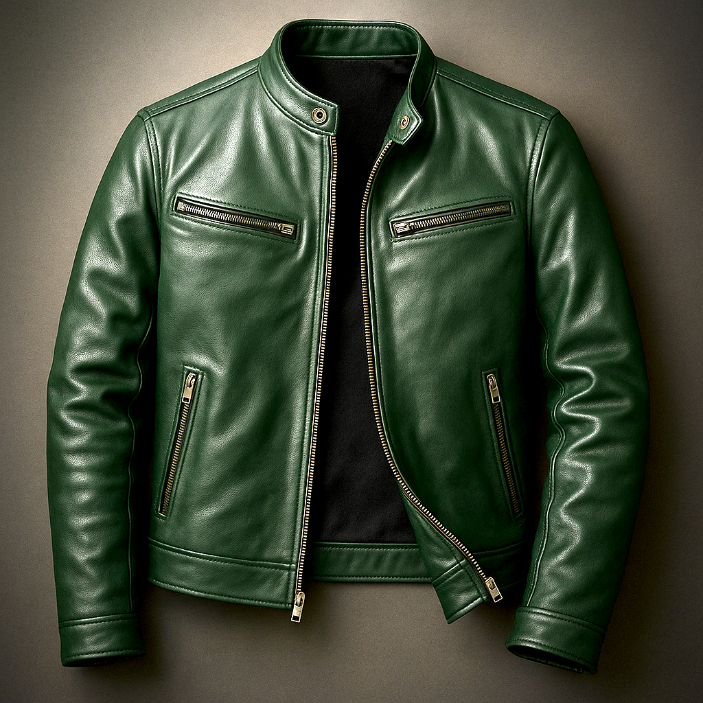 Men's Vintage Leather Jacket – Classic Design for All-Day Comfort