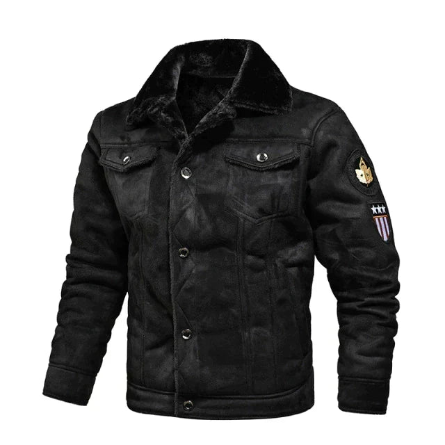 Men's Stylish Leather Jacket – Comfortable, Breathable, Versatile Wear Black