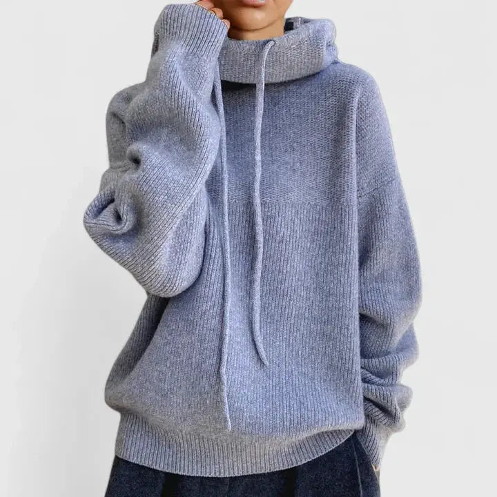 Women's Cozy Oversized Knit Pullover Hoodie for Daily Use