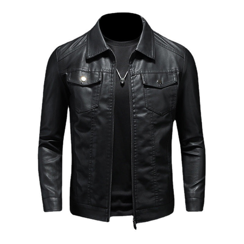 Men's Classic Leather Jacket - Durable, Comfortable, Stylish Outerwear