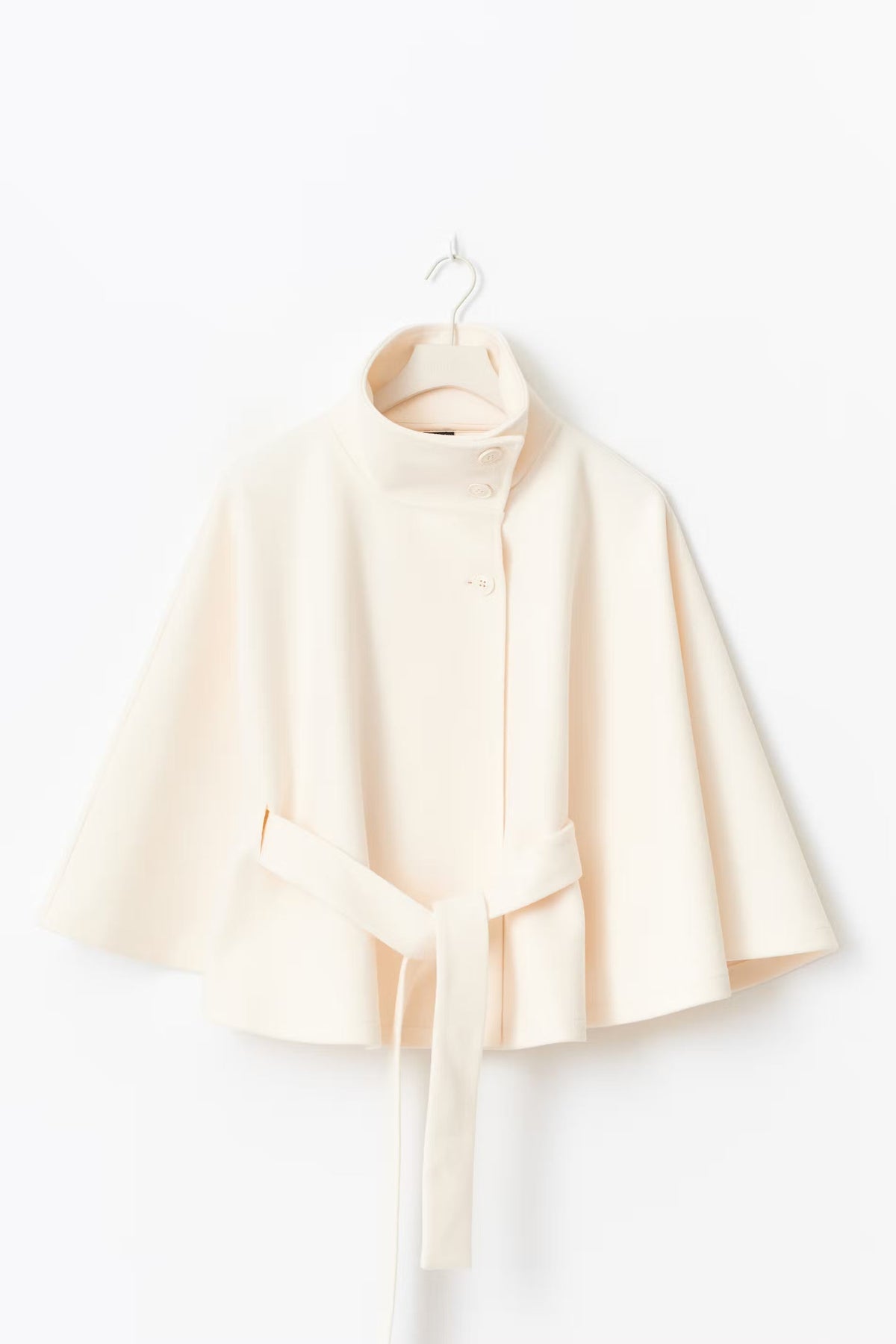 Women's Short Trench Coat for Fall with Belted Waist Tie
