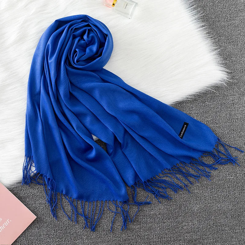 Women's Soft Cashmere Feel Pashmina Scarf for Travel and Winter