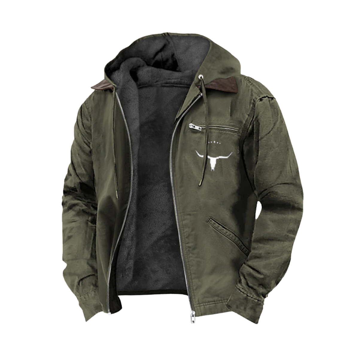 Men's Heavy Duty Vintage Jacket - Durable and Stylish Outerwear Green