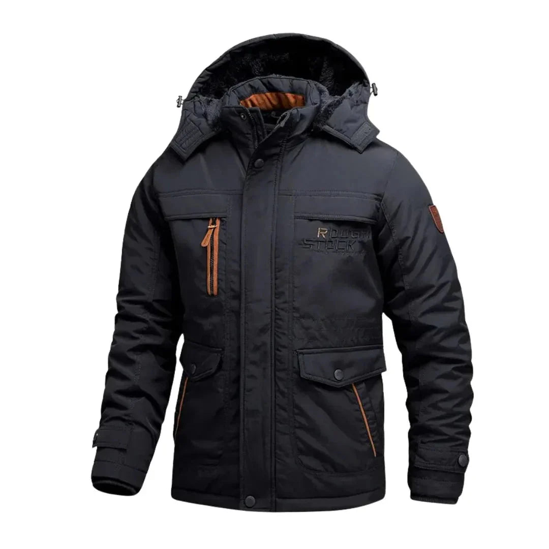 Men's Heavy-Duty Waterproof Winter Coat for Harsh Conditions Navy