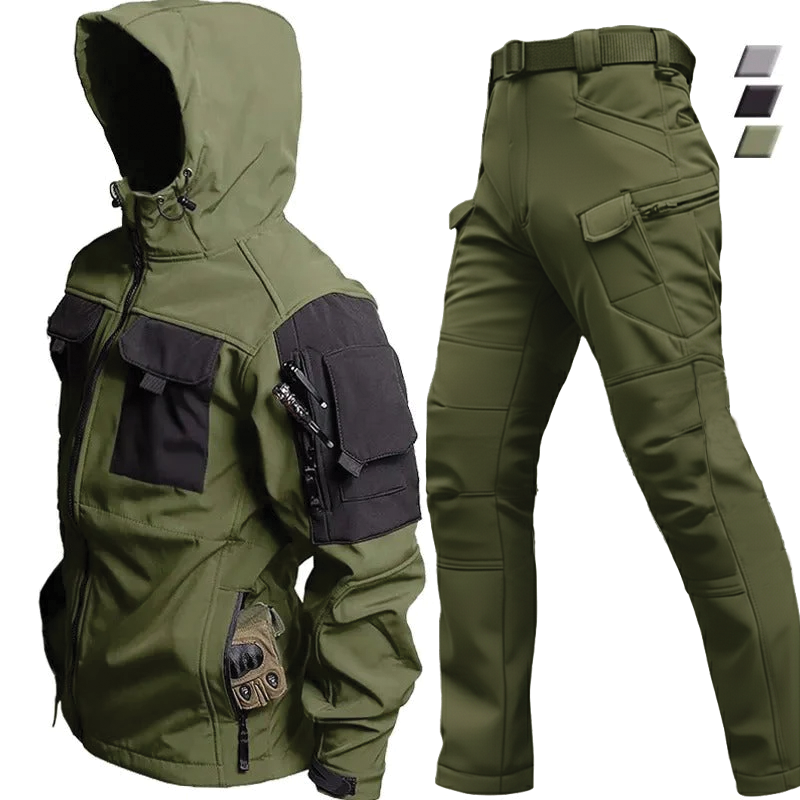 Men's Outdoor Exploration Gear Kit for Fall and Winter Everyday Wear Dark Green
