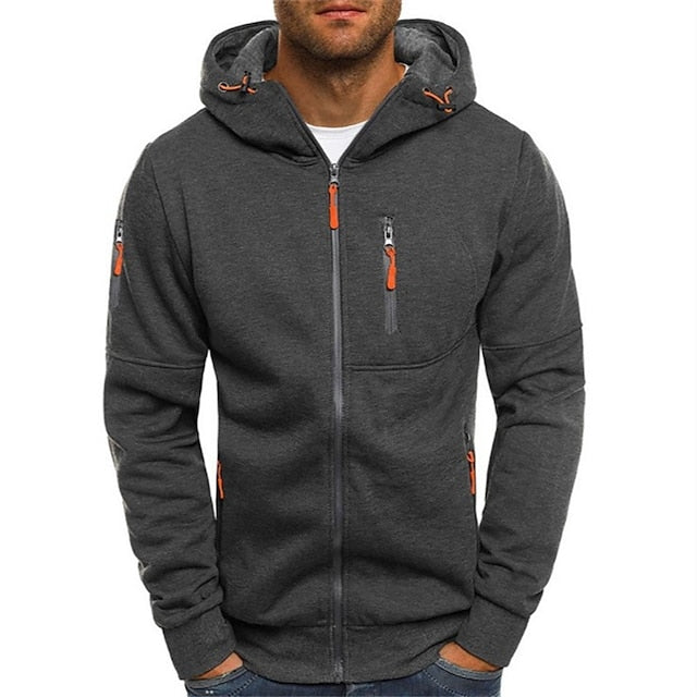 Men's Hooded Sweatshirt for Fall and Winter Everyday Wear Dark Gray