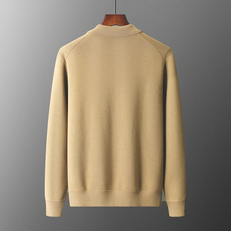 Men's Multi-Color Ribbed Button-Down Knit Cardigan for Fall and Winter