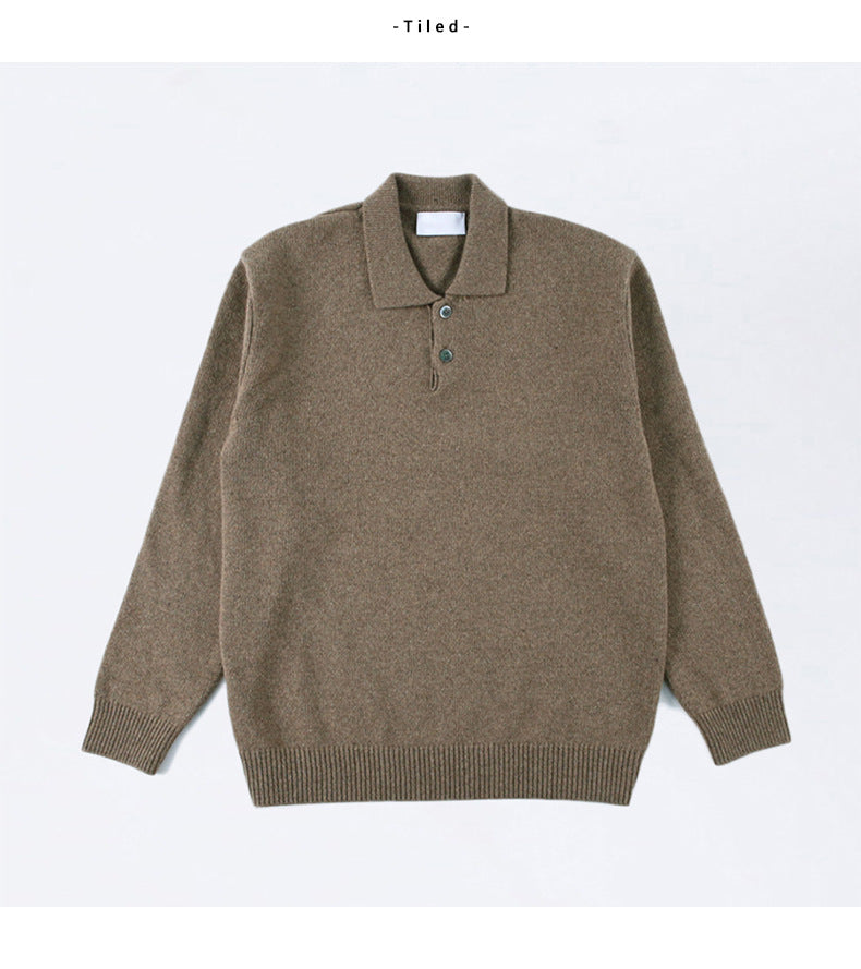 Men's Button-Up Sweater for Fall and Winter Everyday Wear