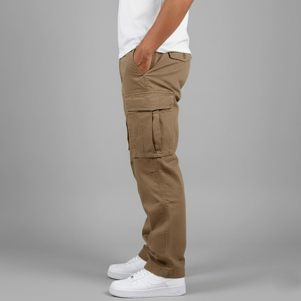 Men's Casual Cargo Trousers for Fall and Winter Everyday Wear