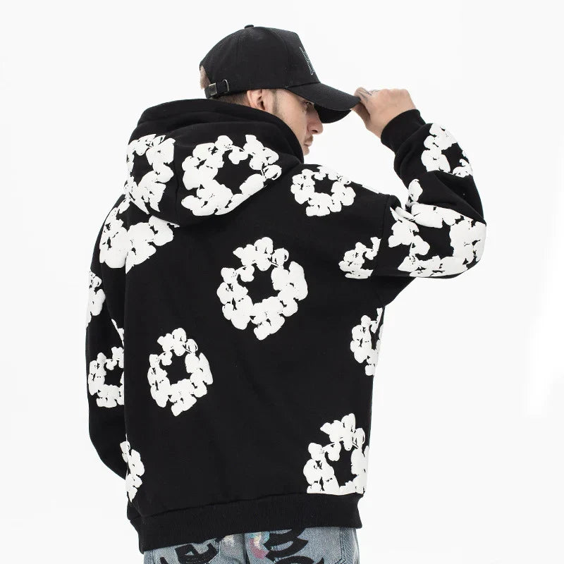 Men's Casual Denim Hoodie – Soft Hooded Sweatshirt for Daily Use