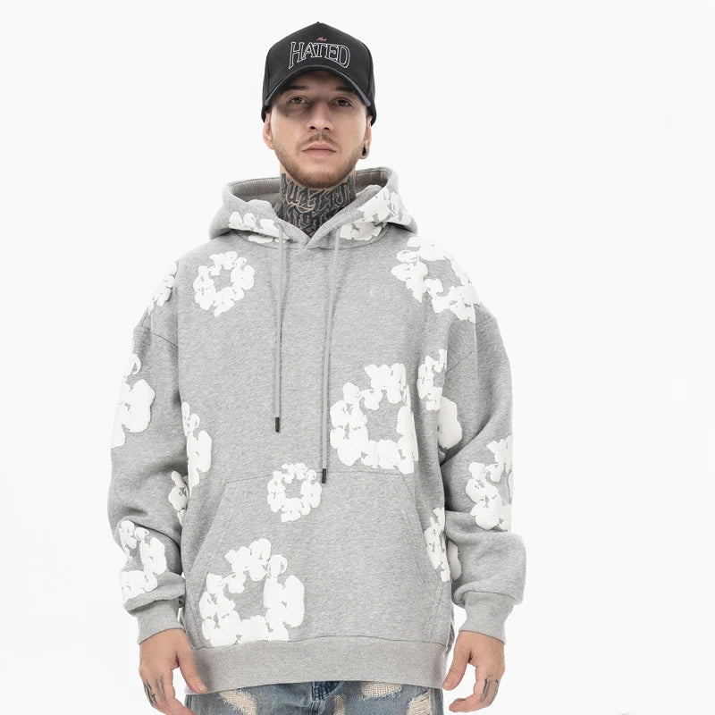 Men's Casual Denim Hoodie – Soft Hooded Sweatshirt for Daily Use