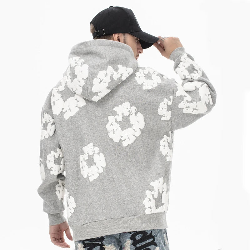 Men's Casual Denim Hoodie – Soft Hooded Sweatshirt for Daily Use