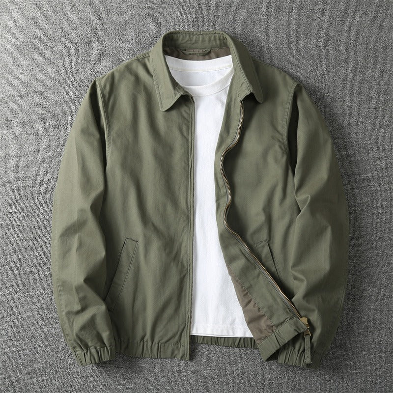 Men's Casual Lightweight Jacket for Fall and Winter Everyday Wear Khaki