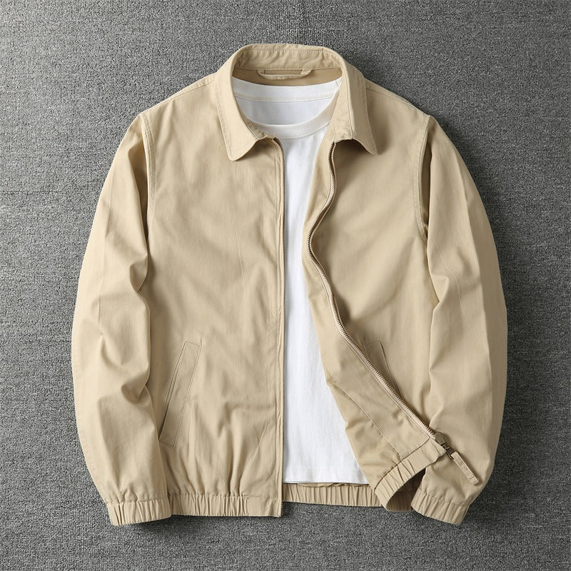 Men's Casual Lightweight Jacket for Fall and Winter Everyday Wear Beige