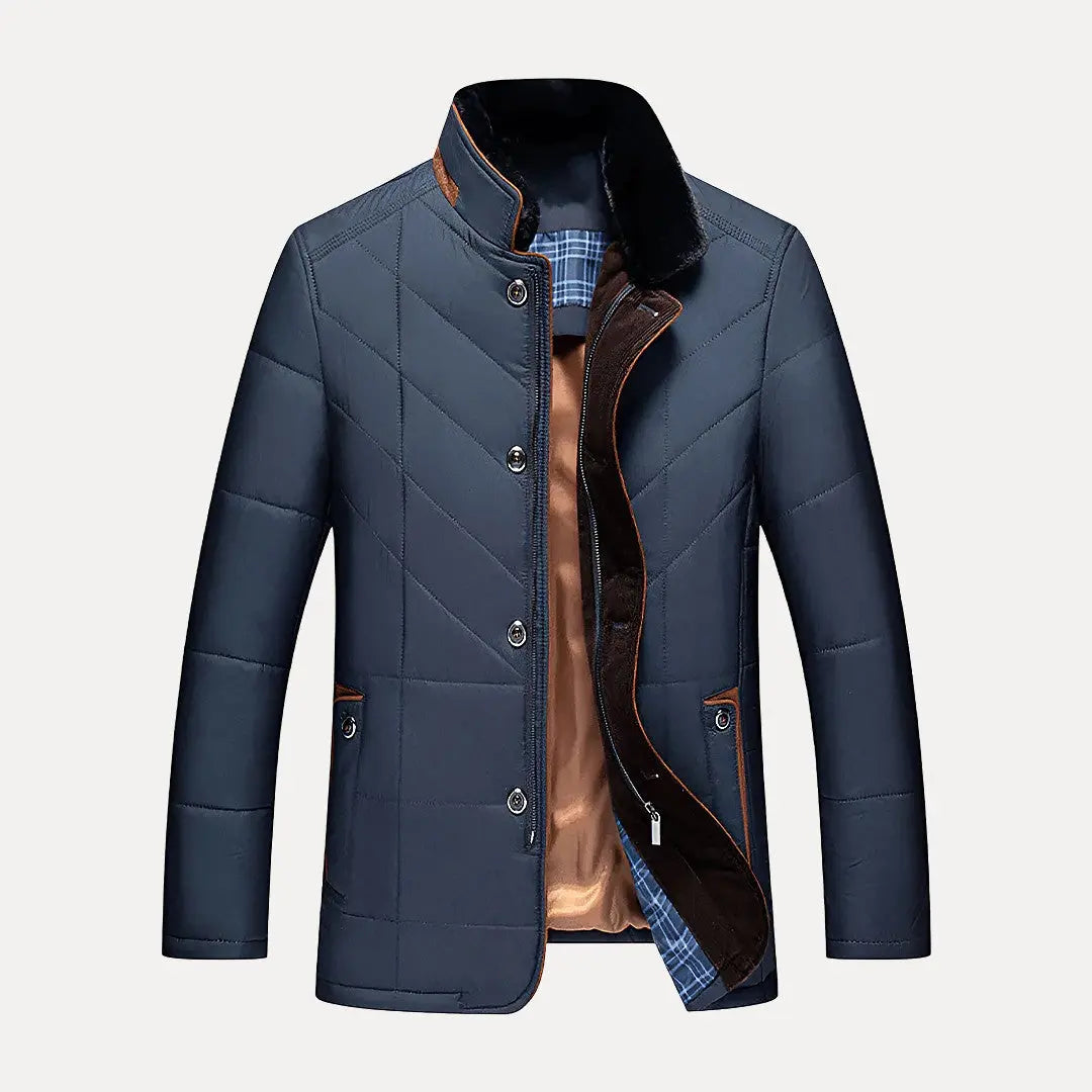 Men's Classic Heritage Insulated Jacket for Daily Use Warm Royal Blue