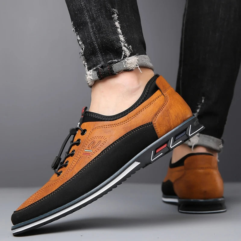 Men's Classic Low-Top Lace-Up Casual Sneakers for Daily Use