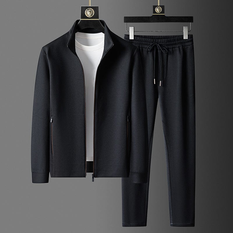 Men's Stylish Comfortable Breathable Tracksuit Set – Activewear Black