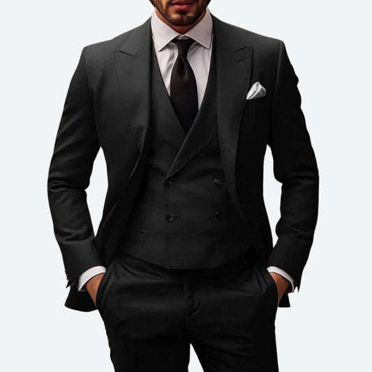 Men's Stylish Suit for Formal Events and Special Occasions Black