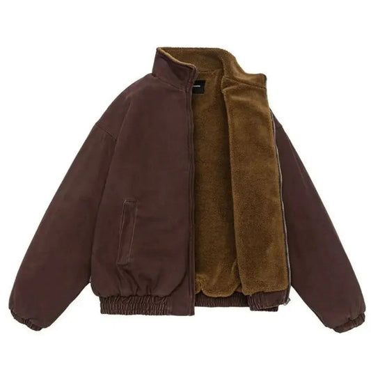 Men's Insulated Fleece-Lined Jacket for Fall and Winter Everyday Wear