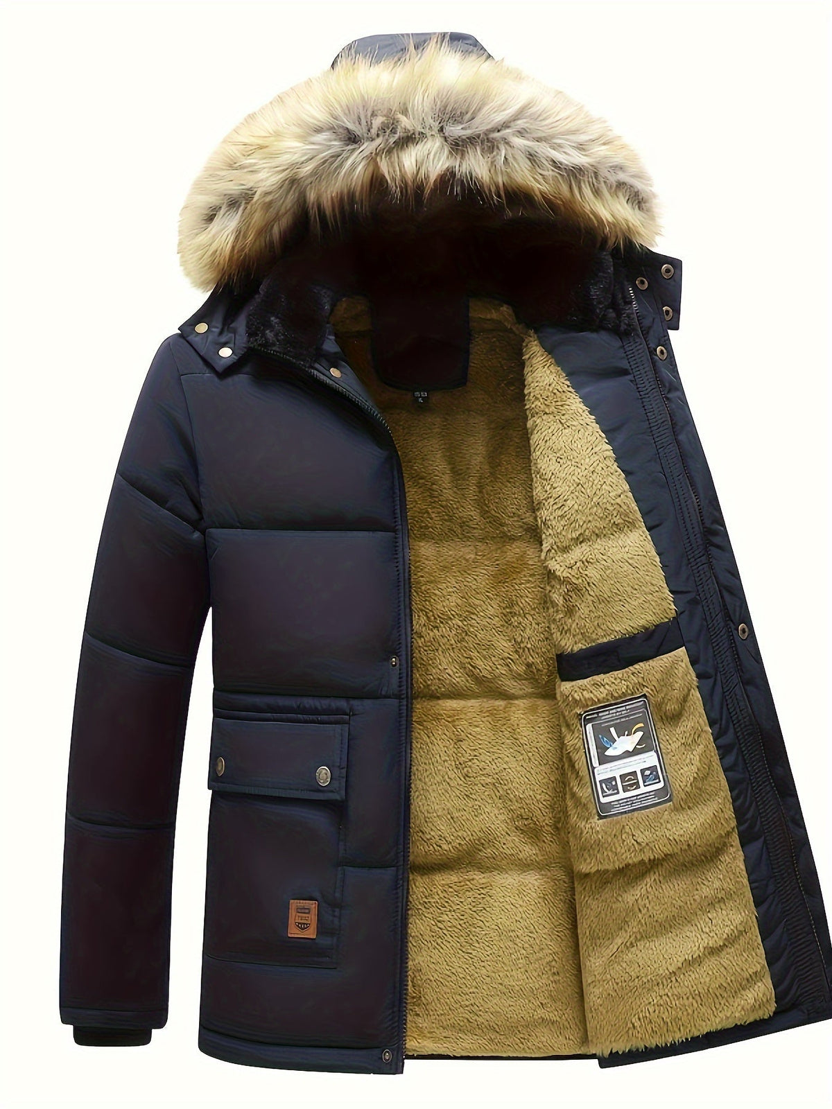 Men's Hooded Puffer Jacket for Warmth and Style for Daily Use