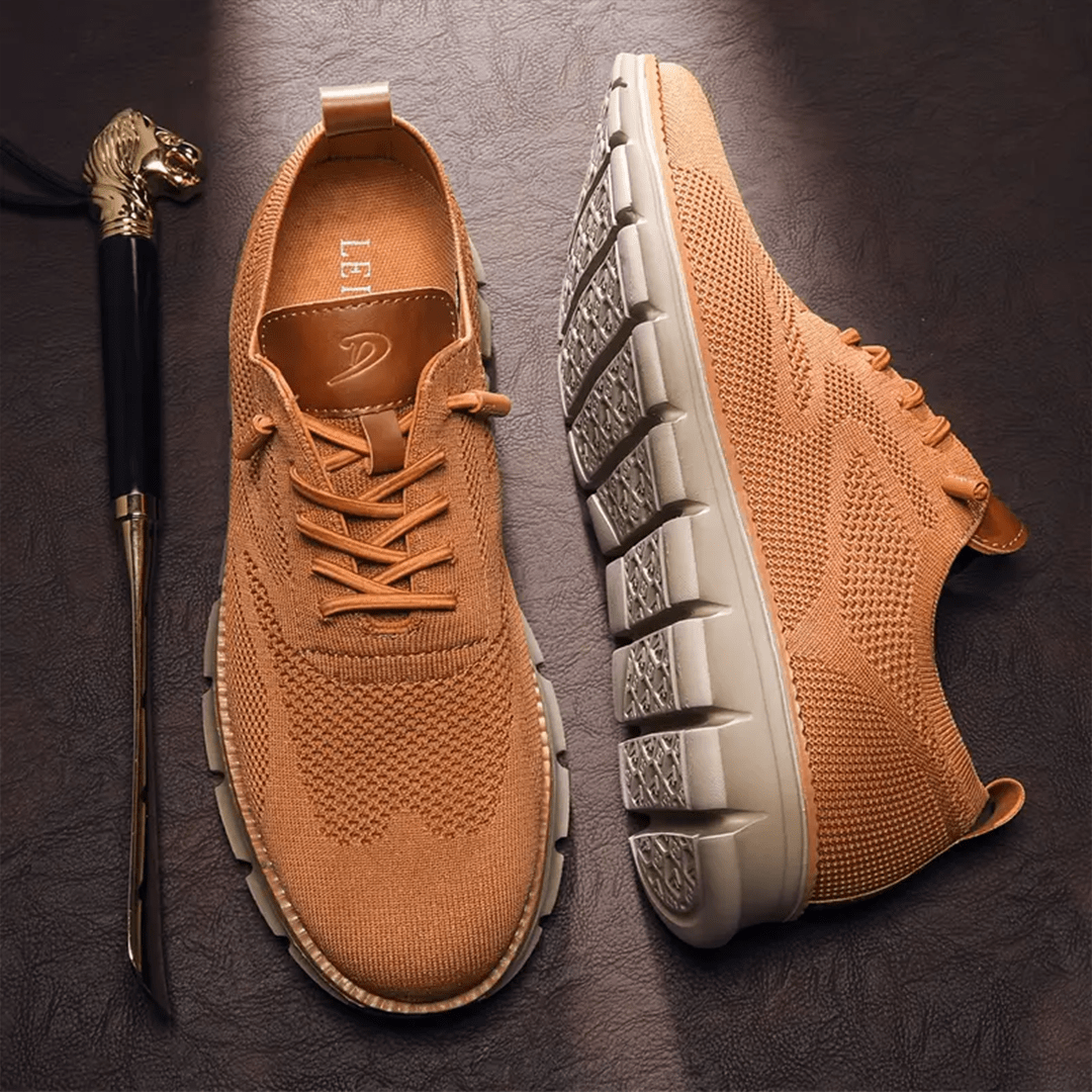 Men's Multi-Color Lace-Up Casual Sneakers for Everyday Comfort Camel