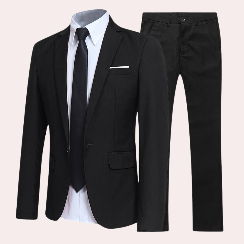 Men's Lightweight Suit for Stylish Comfort for Daily Use Black
