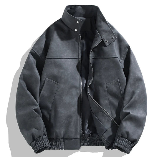 Men's Stylish Durable Leather Jacket - Perfect Outerwear Choice Black