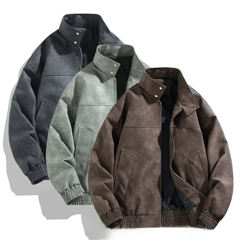 Men's Stylish Durable Leather Jacket - Perfect Outerwear Choice