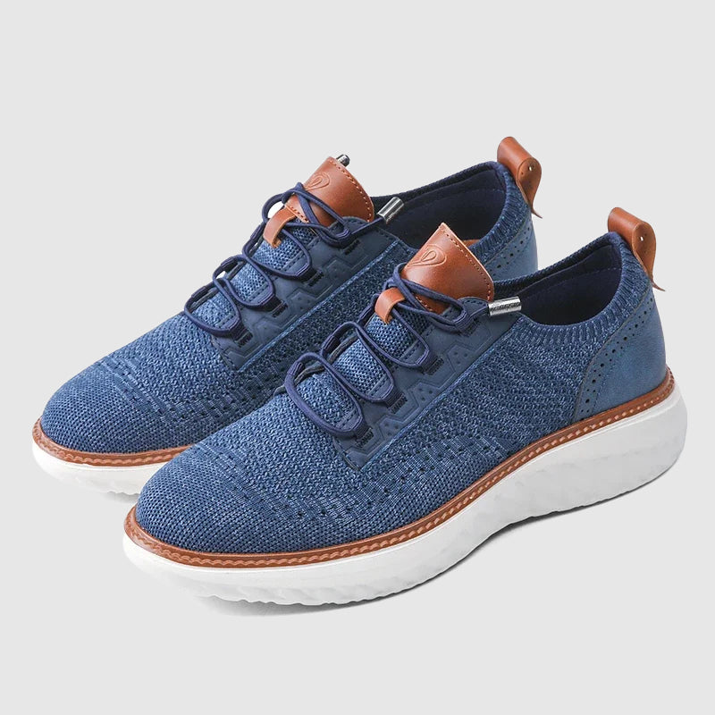 Men's Multi-Color Knit Orthopedic Lace-Up Sneakers for Everyday Wear