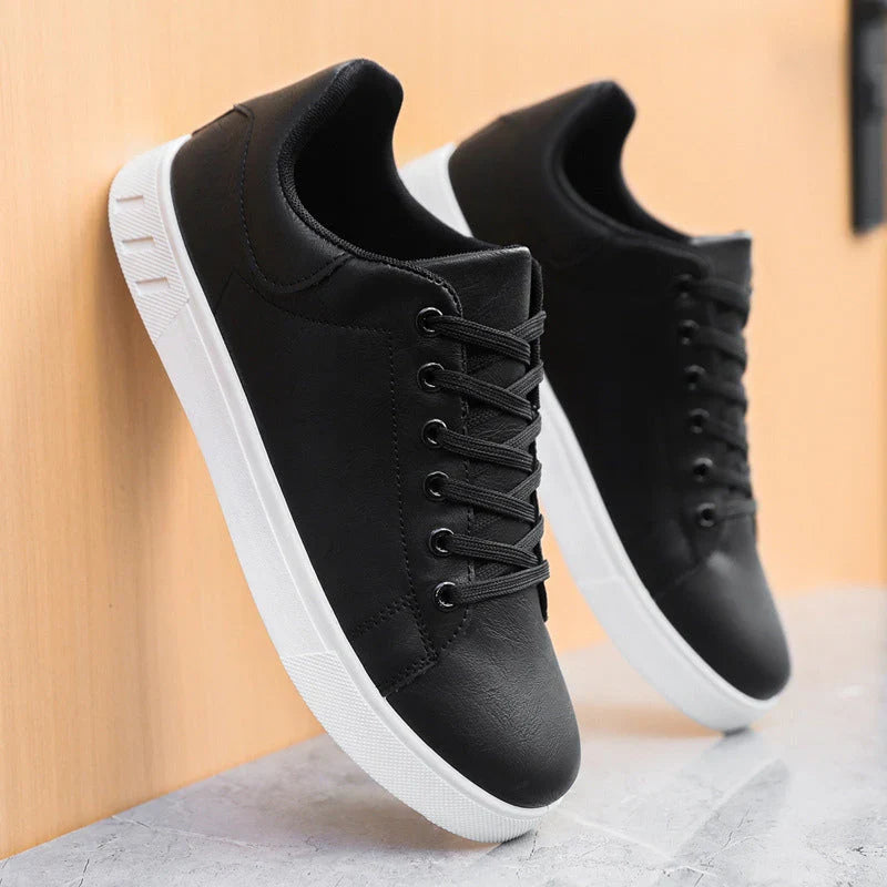 Men's Multi-Color Orthopedic Lace-Up Sneakers for Comfort and Support Black