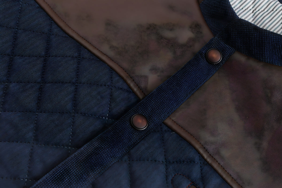 Men's Quilted Button-Down Jacket for Fall and Winter Everyday Wear