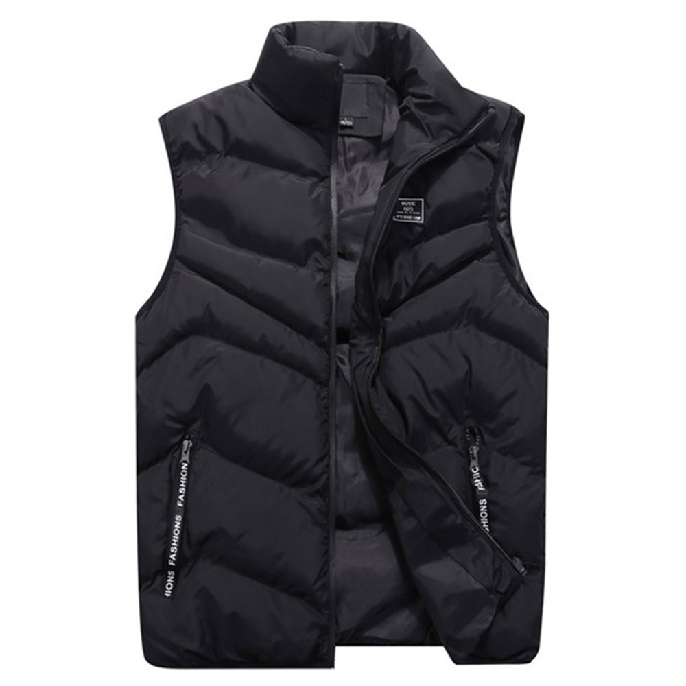 Men's Puffer Jacket with Full zip for Everyday Wear for Daily Use Black