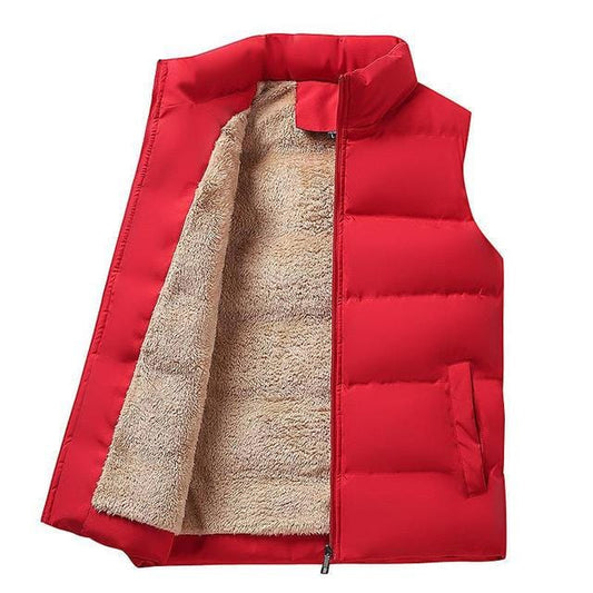 Men's Puffer Vest Jacket for Everyday Wear for Daily Use Red