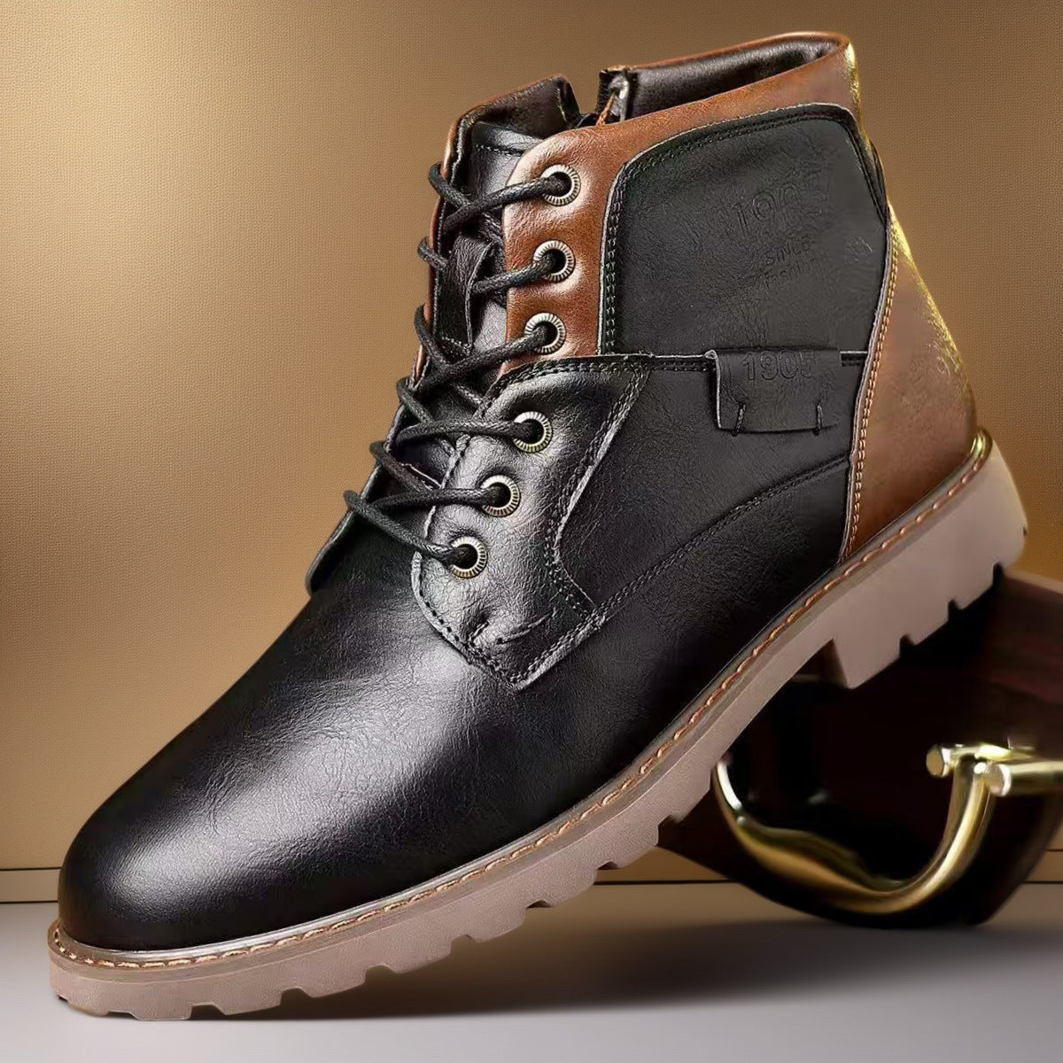 Men's Trendy Boots with Easy Zipper Closure for Daily Use