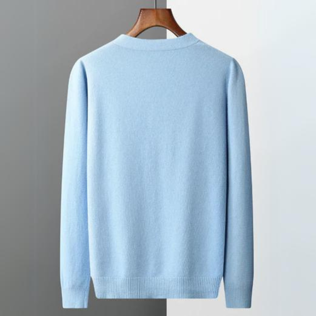 Men's V-Neck Button-Down Cardigan for Fall and Winter Everyday Wear