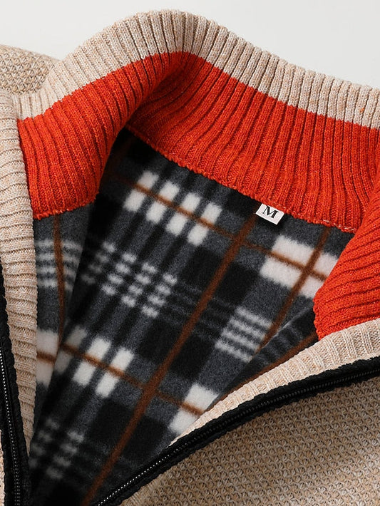 Men's Zip-Up Cardigan for Fall and Winter Everyday Wear
