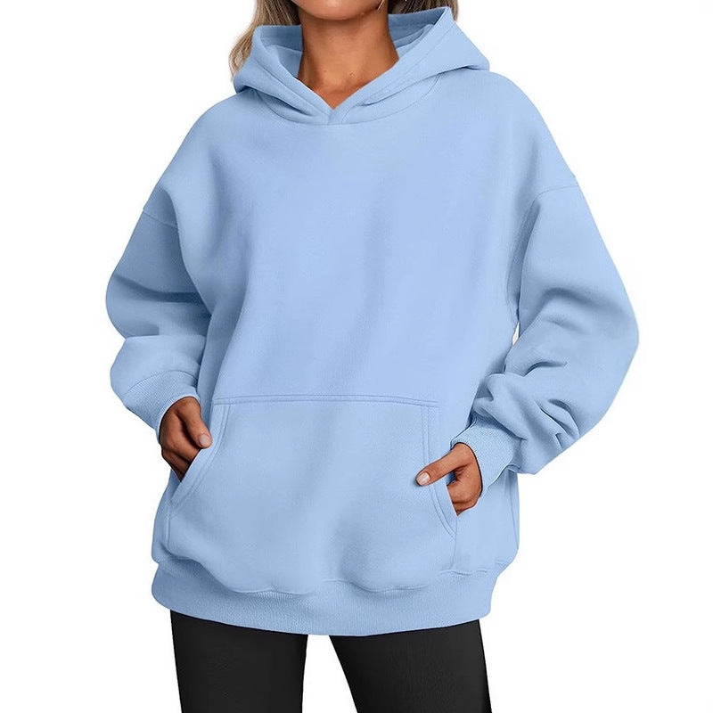 Women's Cozy Oversized Hoodie with Kangaroo Pocket for Daily Use