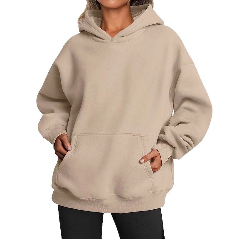 Women's Cozy Oversized Hoodie with Kangaroo Pocket for Daily Use