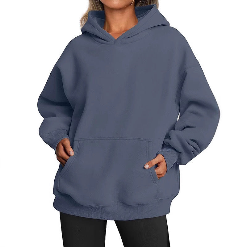 Women's Cozy Oversized Hoodie with Kangaroo Pocket for Daily Use