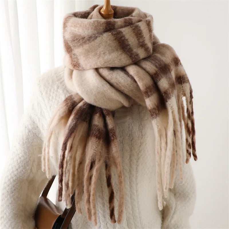 Women's Thick Warm Cashmere Scarf Shawl Wraps Pashmina Neckerchief DS012-04 38x230cm