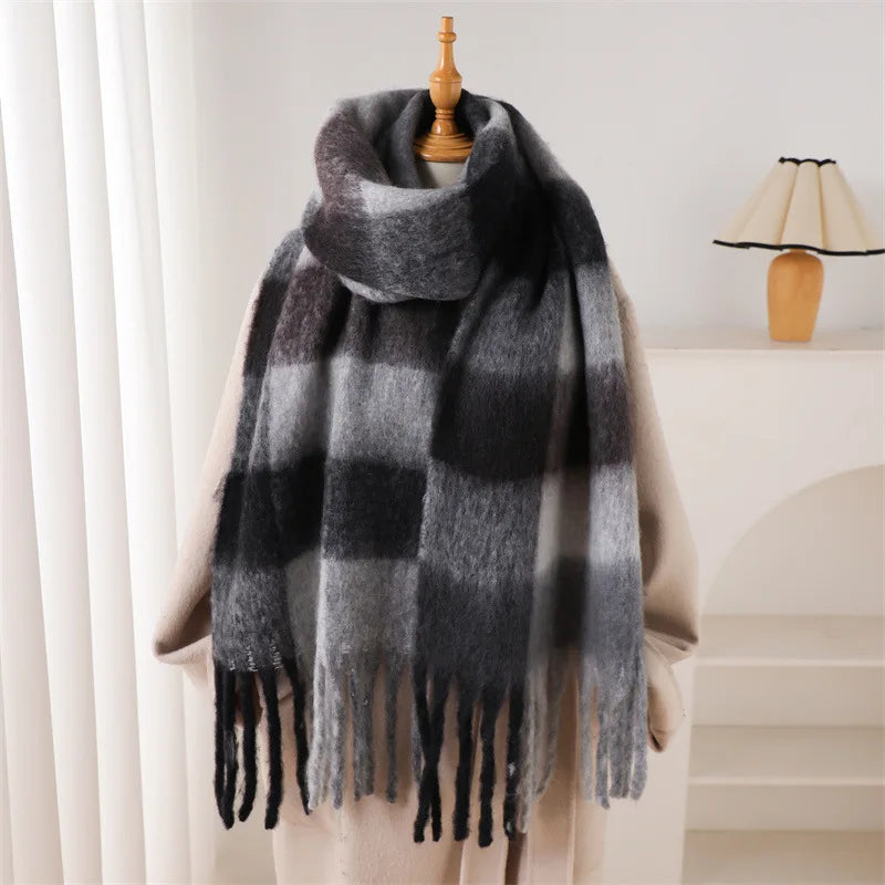 Women's Thick Warm Cashmere Scarf Shawl Wraps Pashmina Neckerchief DS127-05 38x230cm