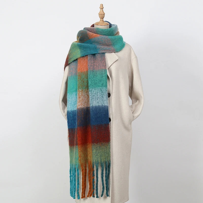Women's Thick Warm Cashmere Scarf Shawl Wraps Pashmina Neckerchief 2202DS001-47 38x230cm