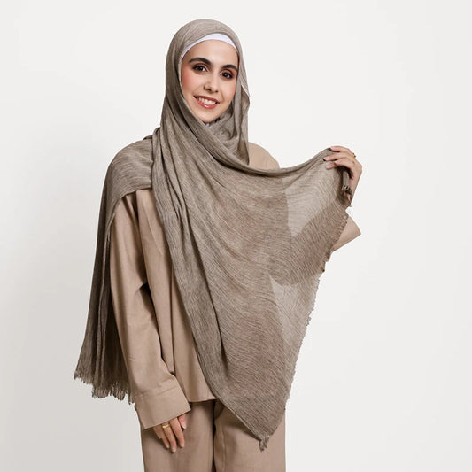Women's Tie-Dye Crinkle Rayon Hijabs - Breathable Scarf Shawls
