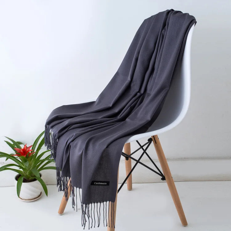 Women's Soft Cashmere Feel Pashmina Scarf for Travel and Winter 21 70x200CM