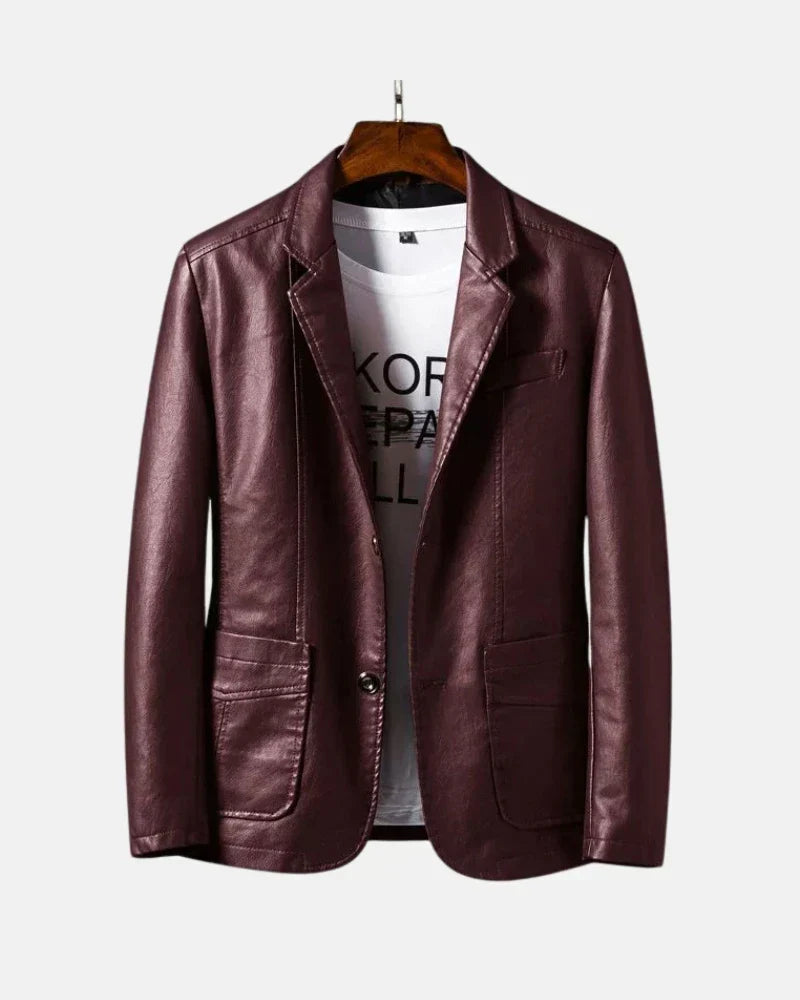 Men's Genuine Leather Motorcycle Jacket for Daily Use Warm