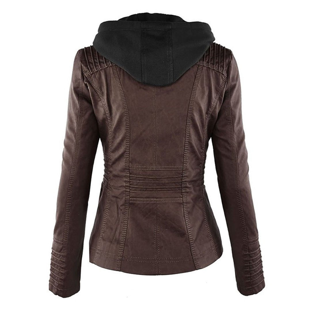 Women's Fitted Hooded Jacket for Fall and Winter Everyday Wear