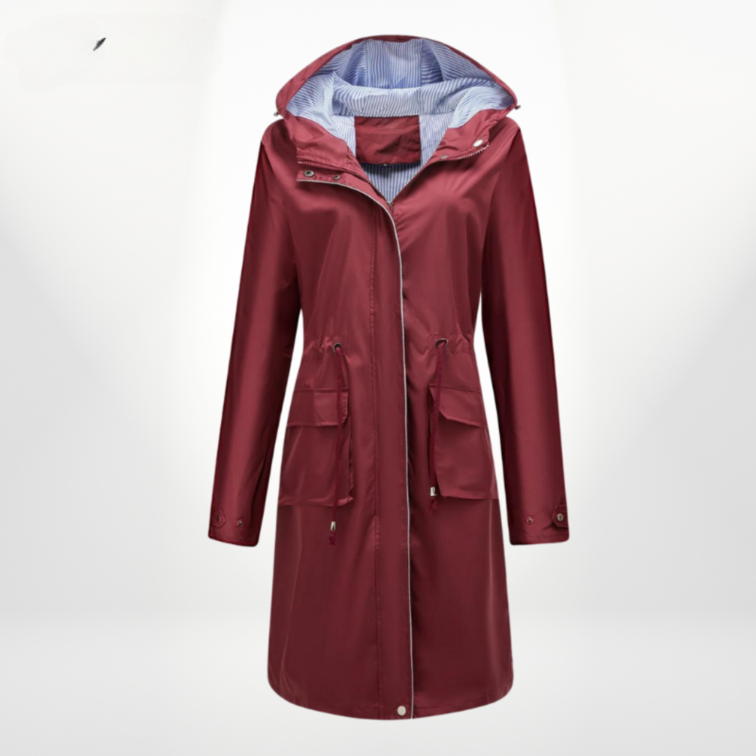 Women's Hooded Long Coat for Stylish Warmth and Comfort Red