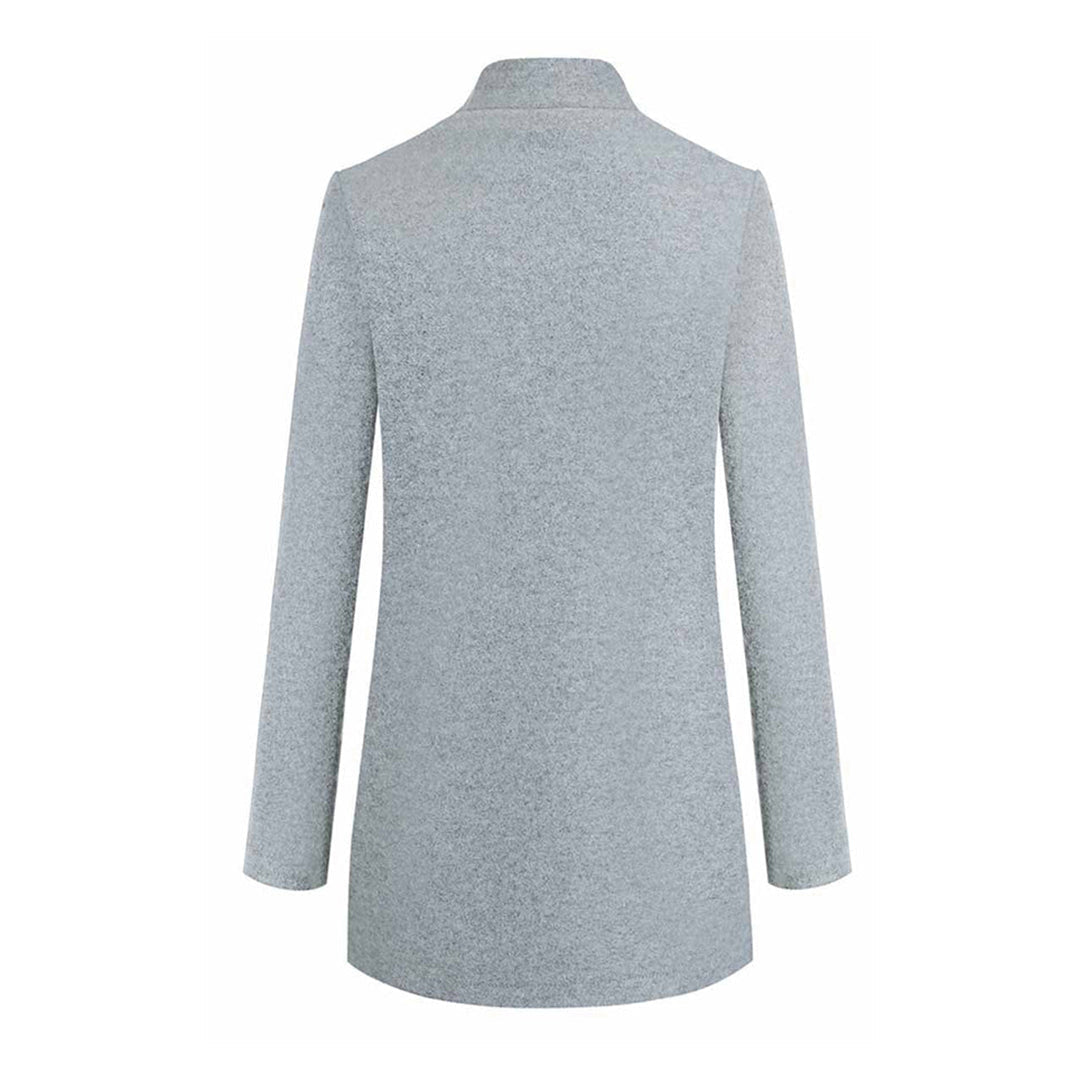Women's Open Front Long Coat for Fall and Winter Everyday Wear