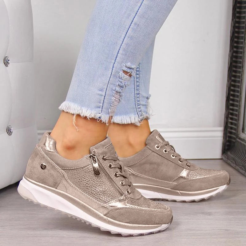 Women's Orthopedic Zipped Sneakers for Comfort and Support