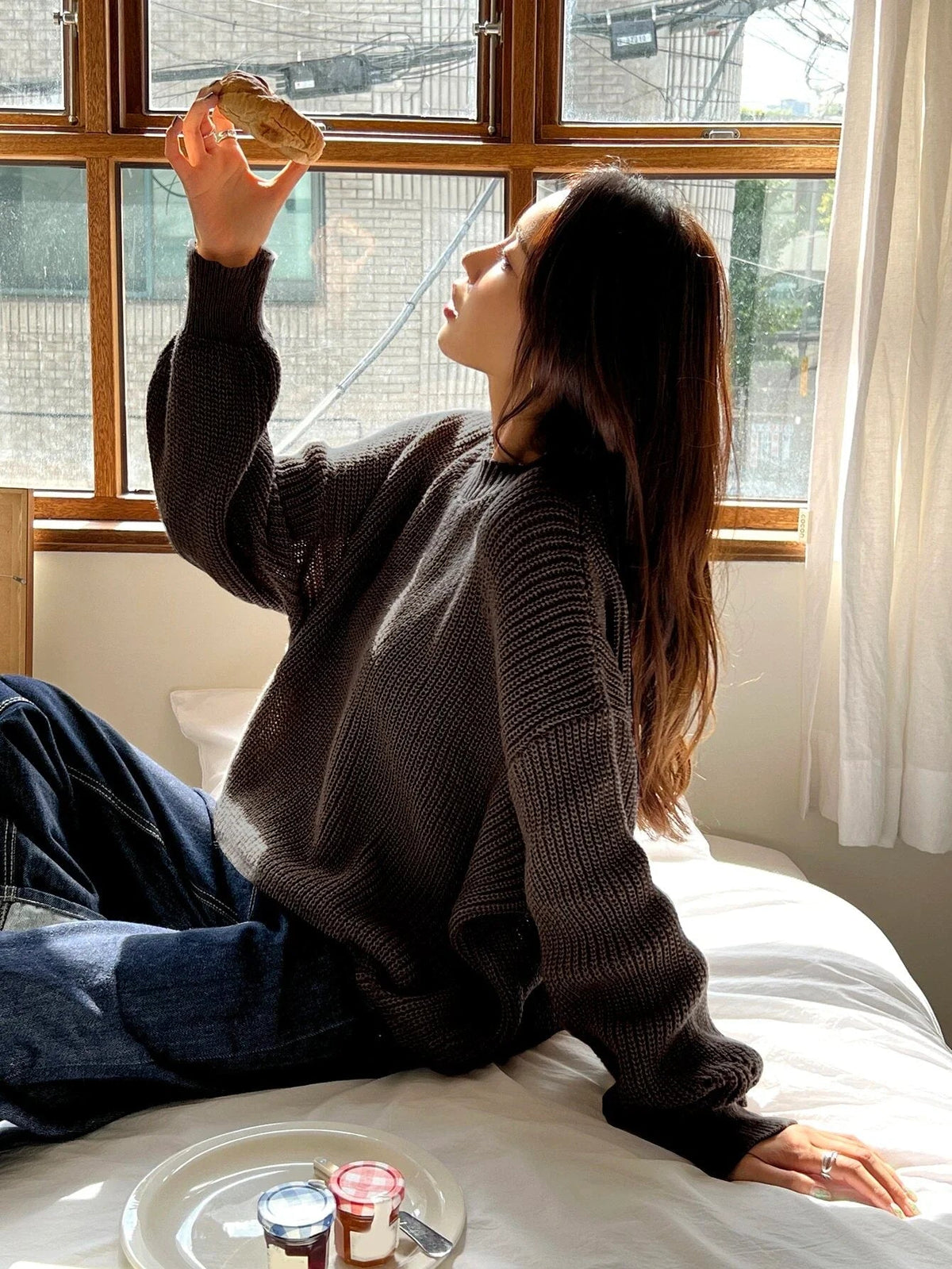 Women's Oversized Knit Sweater for Everyday Wear for Daily Use